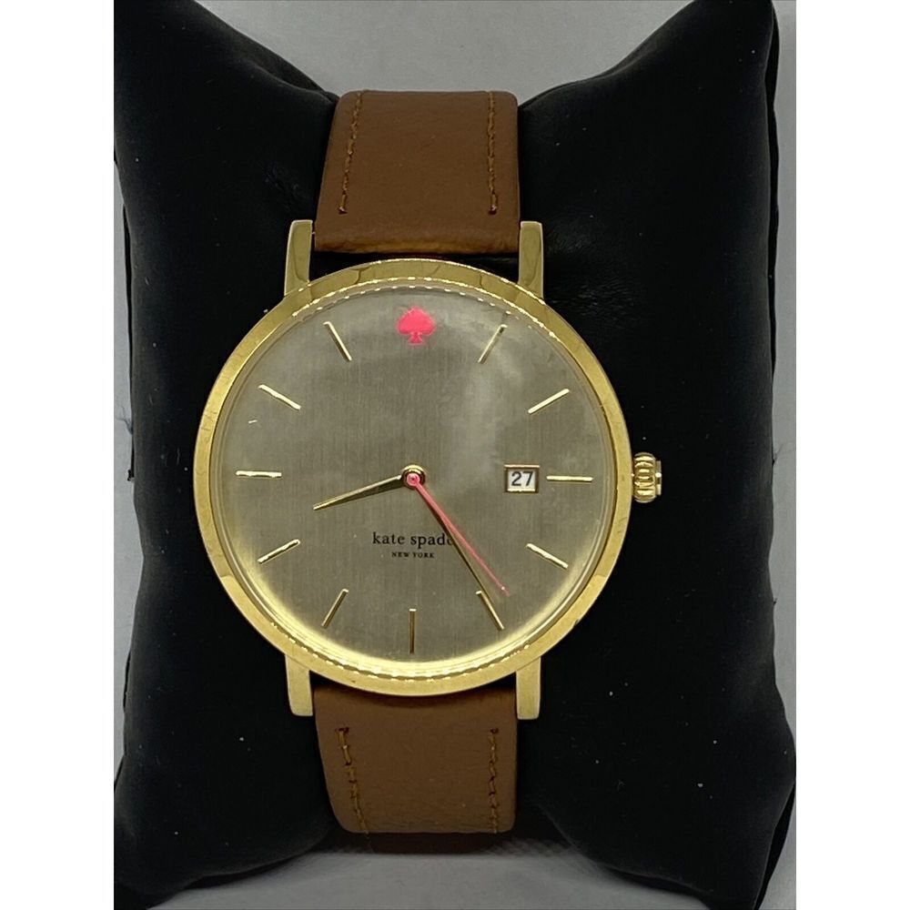 Kate Spade Gramercy 0009 Women's Brown Leather Analog Dial Quartz Watch OP804